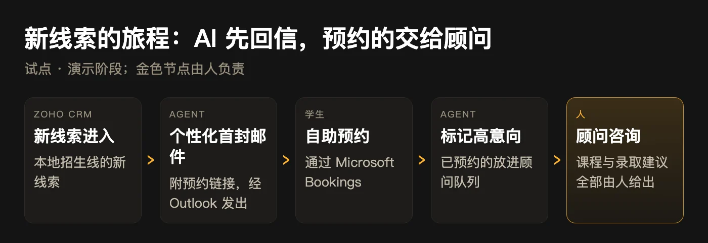 流程图：AI 做哪一步，人做哪一步（金色为人）